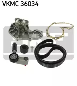 VKMC 36034 SKF Водяной насос + комплект ручейковых ремней